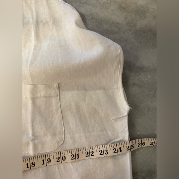 NWT Coastal Comfort Size XXL White Linen Blend Split Neck Short Sleeve Top - Picture 14 of 14